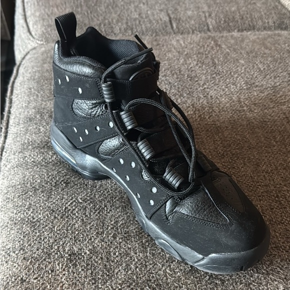 Nike Air Max 2 CB 94’ Triple Black Basketball Shoes - Picture 1 of 3